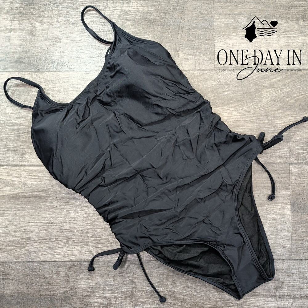 Charmo Drawstring One Piece Swimsuit Size L